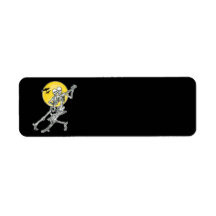Dancing Skeletons Halloween Label