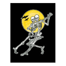 Dancing Skeletons Postcard