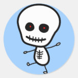Dancing Skellie Round Stickers