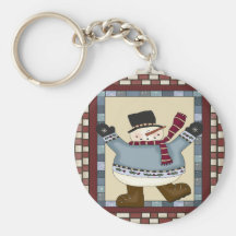 Dancing Snowman Christmas Keychain