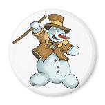 dancing snowman magnet