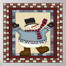 Dancing Snowman Poster