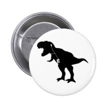 Dancing T-Rex design Pin
