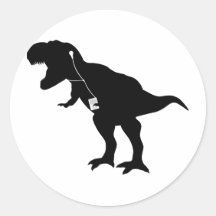 Dancing T-Rex design Sticker