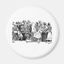 "Dancing the Jarabe in the Other World" Refrigerator Magnets