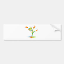 Dancing Tree Frog Bumper Sticker