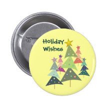 Dancing Trees Holiday Button
