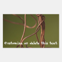 Dancing Wires; Customizable Rectangular Sticker