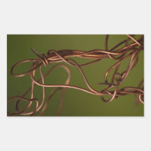 Dancing Wires Rectangular Sticker