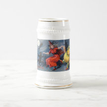 Dancing Witch in Moonlight Halloween Mug