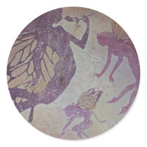 Dancing with fairies round stickers