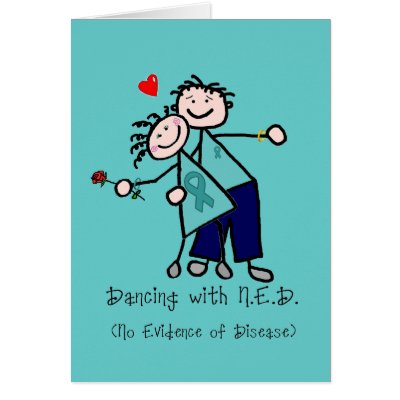 Dancing with N.E.D. Teal Ribbon Card by TheGiftMD