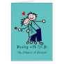 Dancing with N.E.D. Teal Ribbon Card