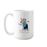 Dancing with N.E.D. Teal Ribbon mugs