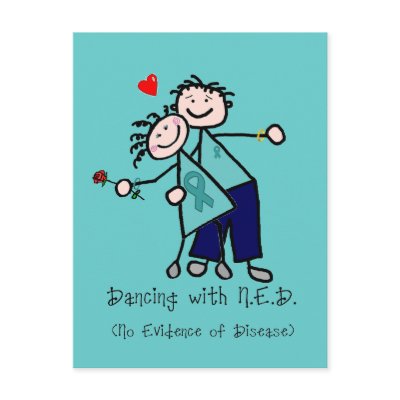 Dancing with N.E.D. Teal Ribbon Post Cards by TheGiftMD
