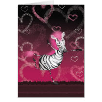 Dancing Zebra Hälsnings Kort