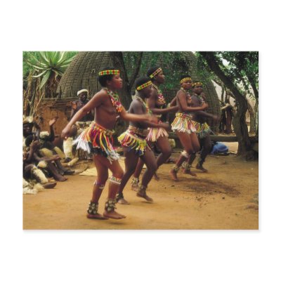 Dancing, Zulu Style - South Africa Post Cards by DorkaReyes