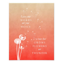 Dandelion art print - Raise your words Photographic Print