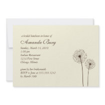 dandelion bridal shower invitation