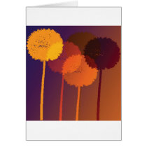 dandelion clocks greeting card