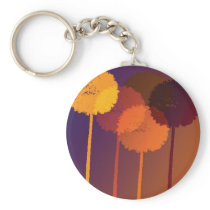 dandelion clocks keychain
