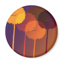 dandelion clocks refrigerator magnet