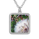 dandelion fuzz pendant necklace