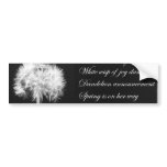 Dandelion Haiku Bumper Sticker
