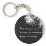 Dandelion Haiku Keychain