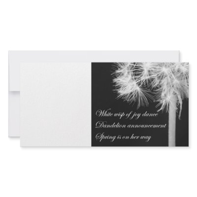 Dandelion Haiku Photo Card by slvr0drgn