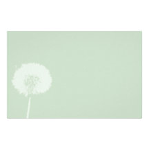 Dandelion Mint Green Personalized Stationery