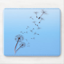 Dandelion on Baby Blue Mouse Pad