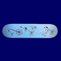 Dandelion on Baby Blue Skateboard skateboards