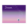 Dandelion Seeds Flying in the Wind - Purple Postcards