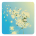 Dandelion Seeds in the Wind Square Sticker