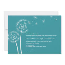Dandelion Wish Wedding Invitations (Turquoise)