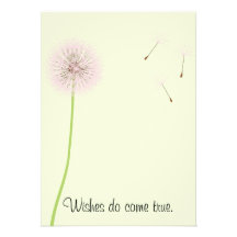 Dandelion Wishes for a Baby Shower Invitation
