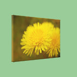 Dandelion's dream. Pretty yellow wild flower canvas prints