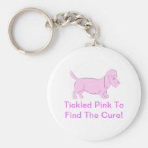 Dandie Dinmont Pink Dog Keychains