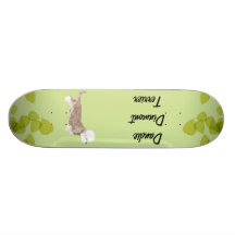 Dandie Dinmont Terrier ~ Green Leaves Design Skateboard