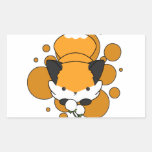 Dandy Fox (circle backsplash) Rectangle Sticker