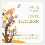 Dandy Tree Theme Wedding Save the Date Stickers