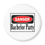 Danger Bachelor Party magnets
