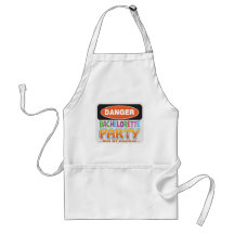 Danger bachelorette party funny bridal party apron