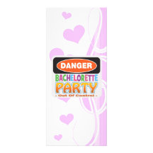 Danger bachelorette party funny bridal party invite