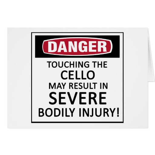Danger Cello Greeting Cards