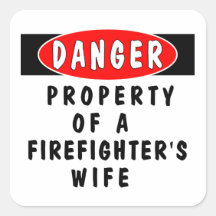 Danger !  Épouse de FF Autocollants
