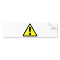Danger! (Exclamation mark) Bumper Sticker