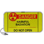 Danger, harmful radiation speakers