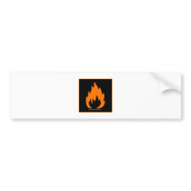 Danger Highly Flammable Warning Sign Chemical Burn Bumper Stickers